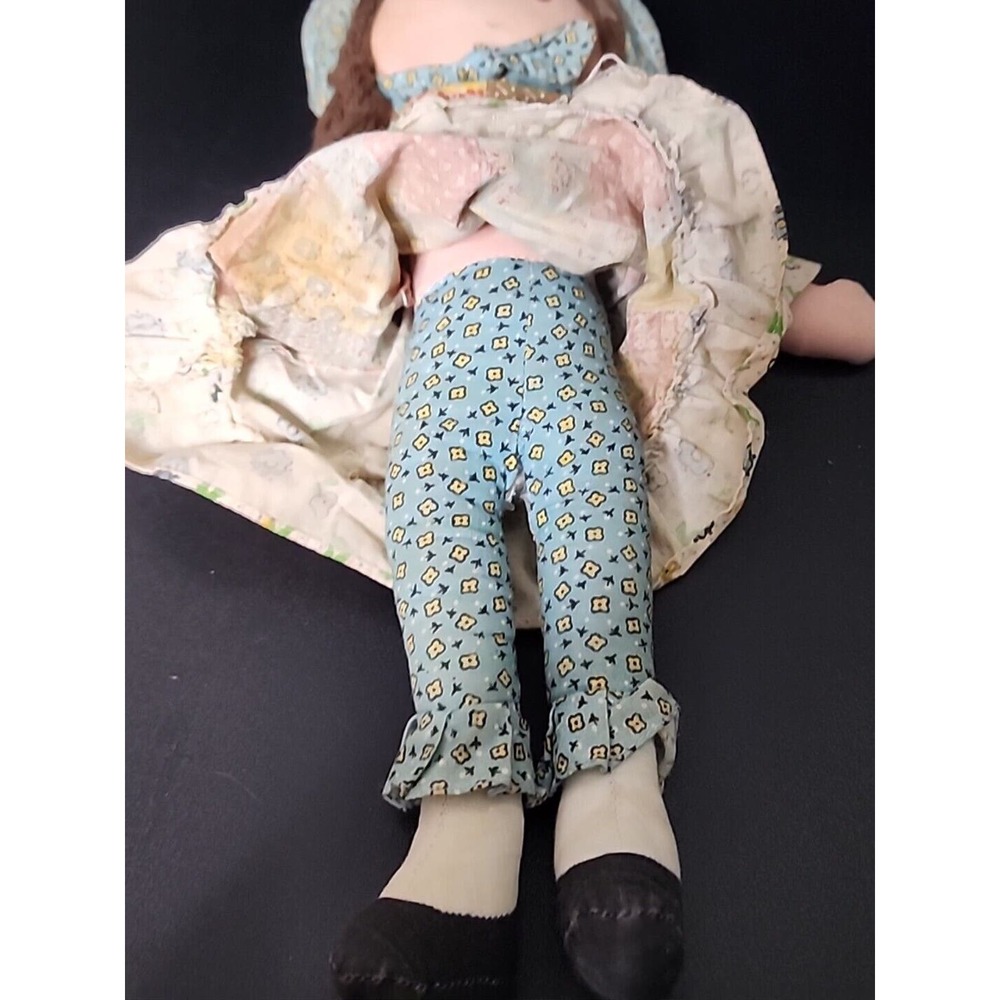 Vintage 1970s Original Holly Hobbie Miniature Rag Doll 15" Knickerbocker Heather - Picture 7 of 8